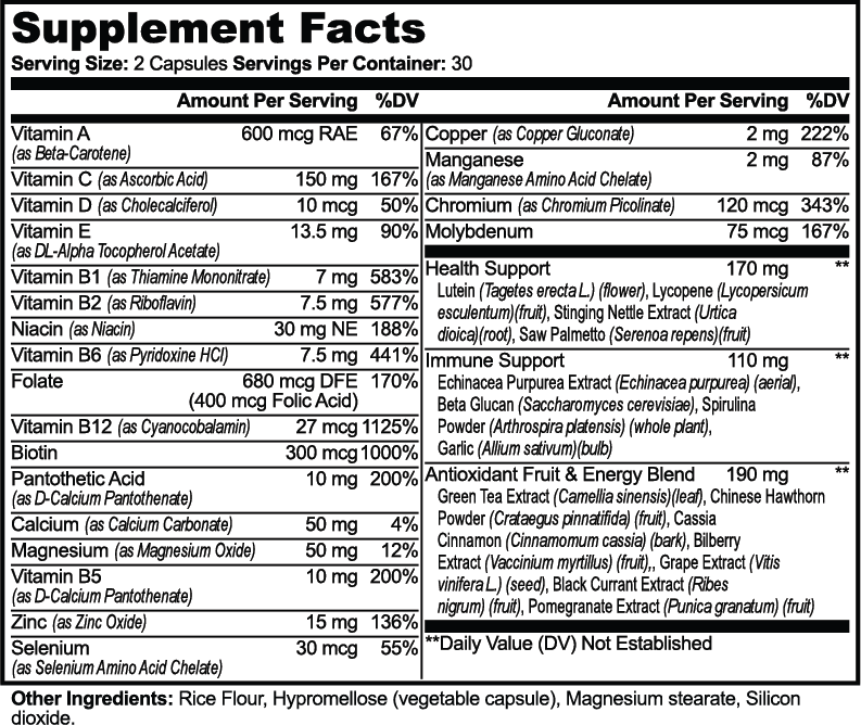 Complete multivitamin